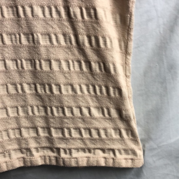 Khaki tan basic editions v neck blouse 1x guc - Picture 7 of 12